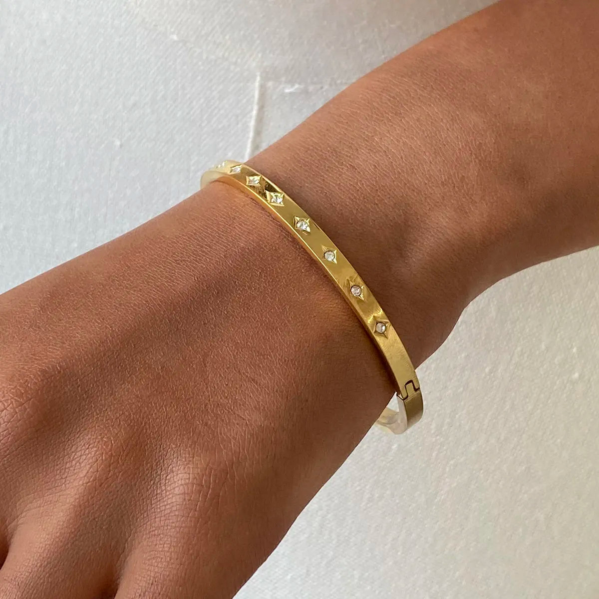 Starlit Bangle Hammer Bracelet