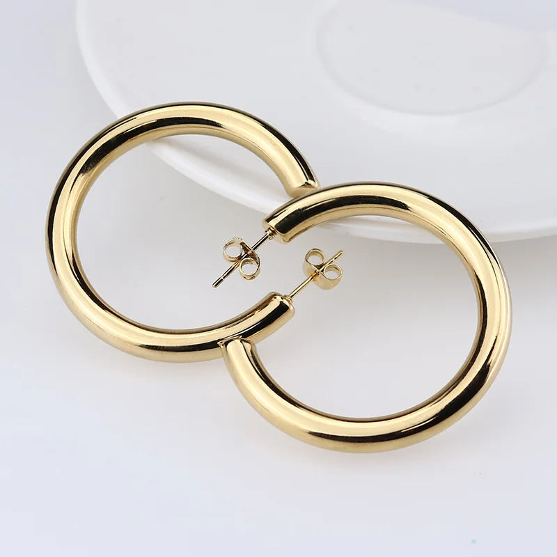 Zen Circlets Hoops - Gold