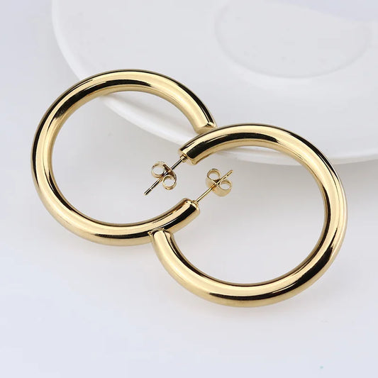 Zen Circlets Hoops - Gold