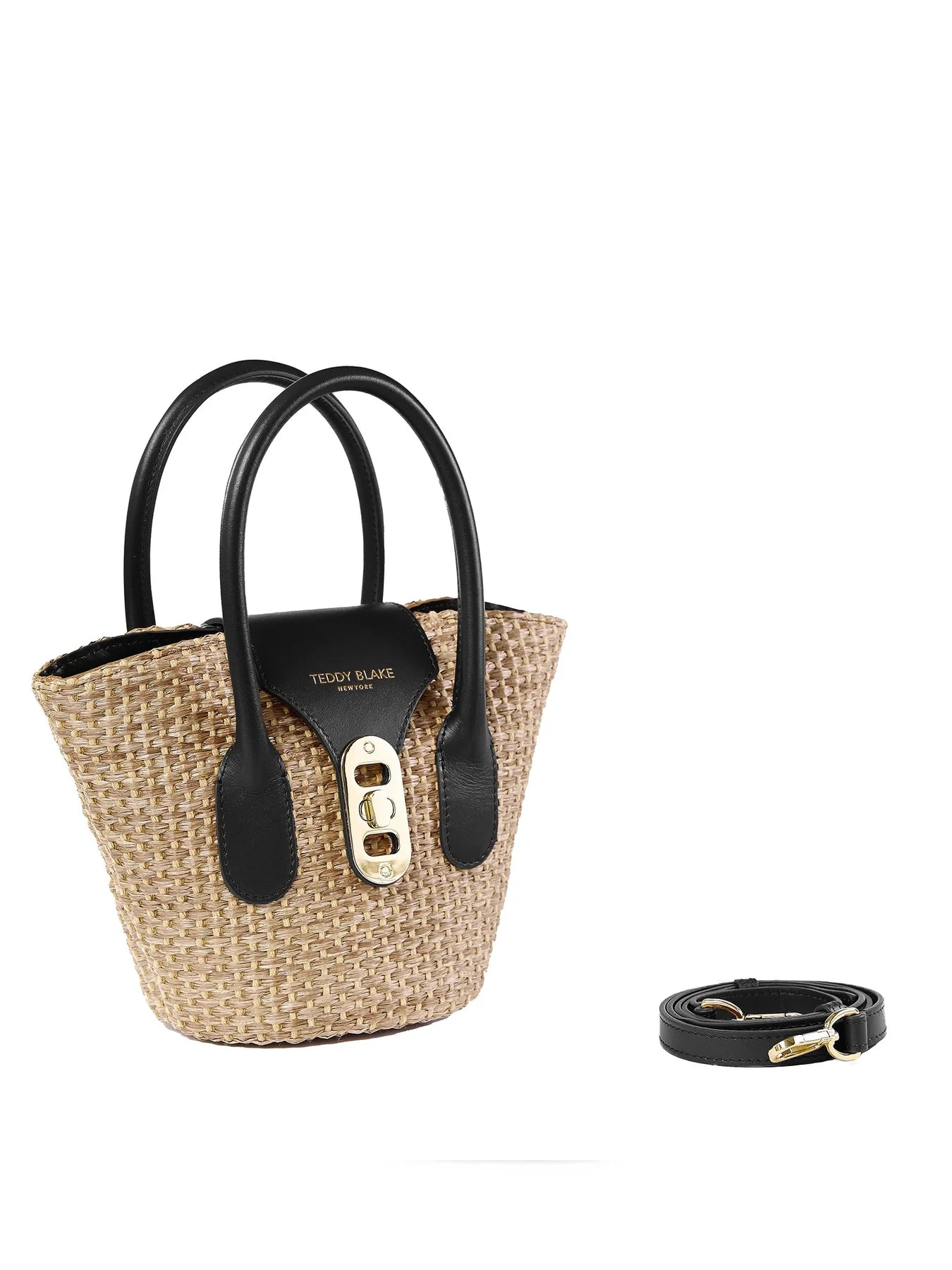 Emily Raffia 7" - Beige & Black