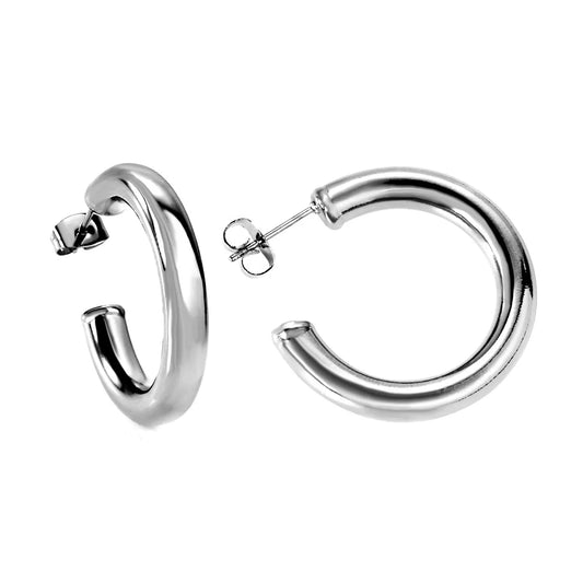 Zen Circlets Hoops - Silver